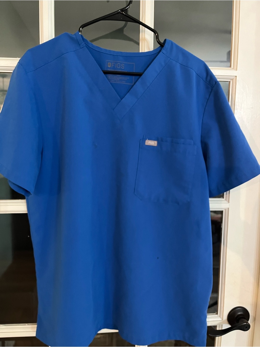 FIGS Men’s Leon Royal Blue V-Neck Medical technical Scrub Top